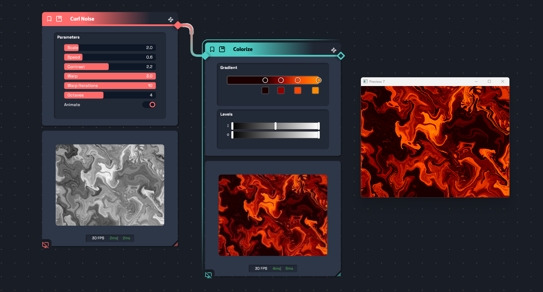 Curl Noise et Colorize